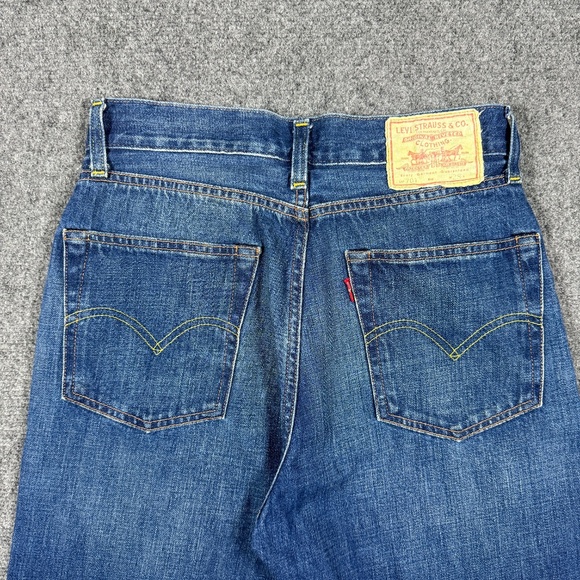 LEVIS 701 Big E Selvedge Denim Jeans Womens Size 28 LVC Rivets Capri 098 - Picture 15 of 16